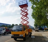 500kg βαρύς υδραυλικός ανύψωσης ανελκυστήρας ψαλιδιού πλατφορμών τοποθετημένος φορτηγό με 14m