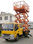 300kg φορτίο μηχανικός τοποθετημένος φορτηγό ανελκυστήρας ψαλιδιού 6m ύψους