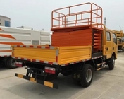 9 πορτοκαλιών χρώματος τοποθετημένων φορτηγό μέτρα ανελκυστήρων ψαλιδιού με την ικανότητα φόρτωσης 300Kg