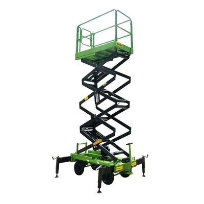 Manual Pushing Mobile Scissor Lift Working Height 8 Meters 500Kg Loading Capacity Aerial Work Platform