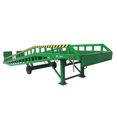 Adjustable Container Loading Mobile Dock Ramp Manual Operating Blue Color