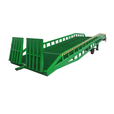 Adjustable Container Loading Mobile Dock Ramp Manual Operating Blue Color